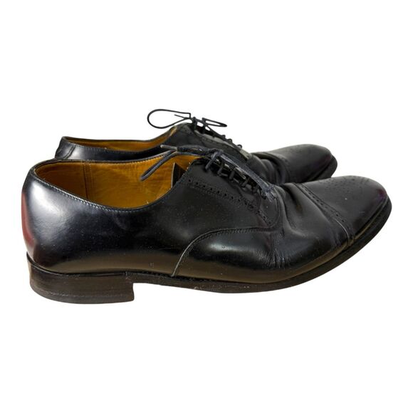 Grenson England Tom Black Leather Brogue Dress Shoes Men\'s Size 10.5 - READ main image 8